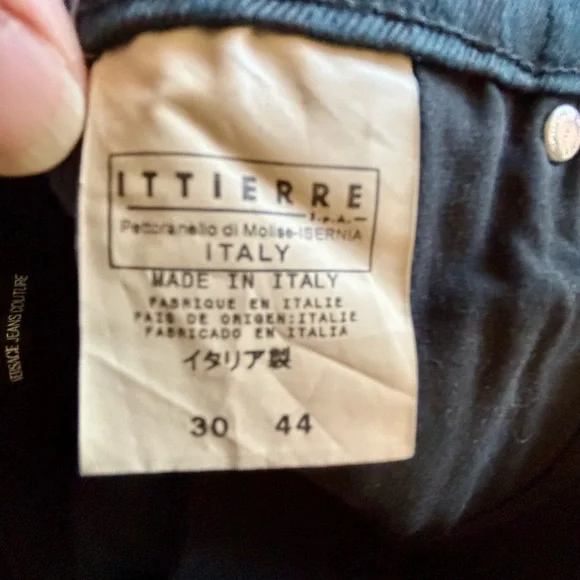 Versace Jeans Couture Mens 30×32 Navy Blue Striped Cotton Canvas Zipper - Italy - Picture 5 of 5